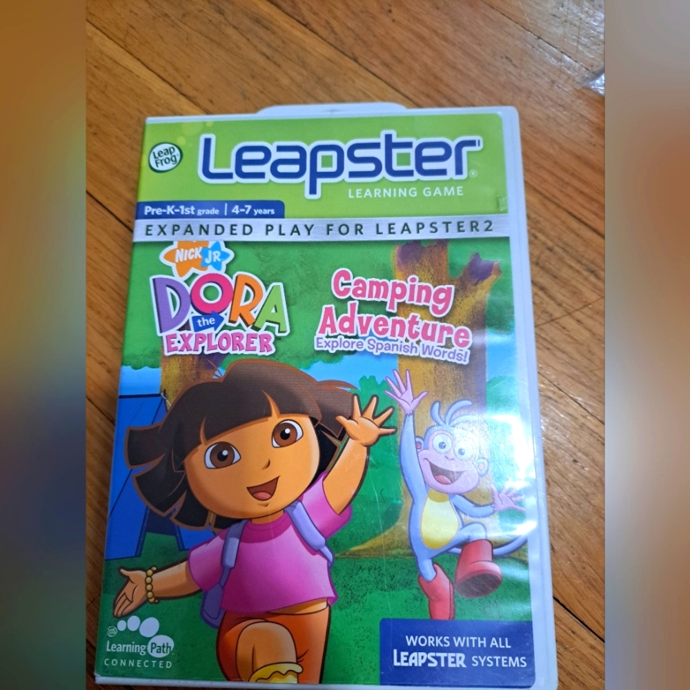 Leapster Nick Jr Dora the Explorer Camping Adventure Explore Spanish Words! Game